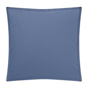 Taie d'oreiller unie coton, Made in France, TOUT DOUX , Bleu Denim