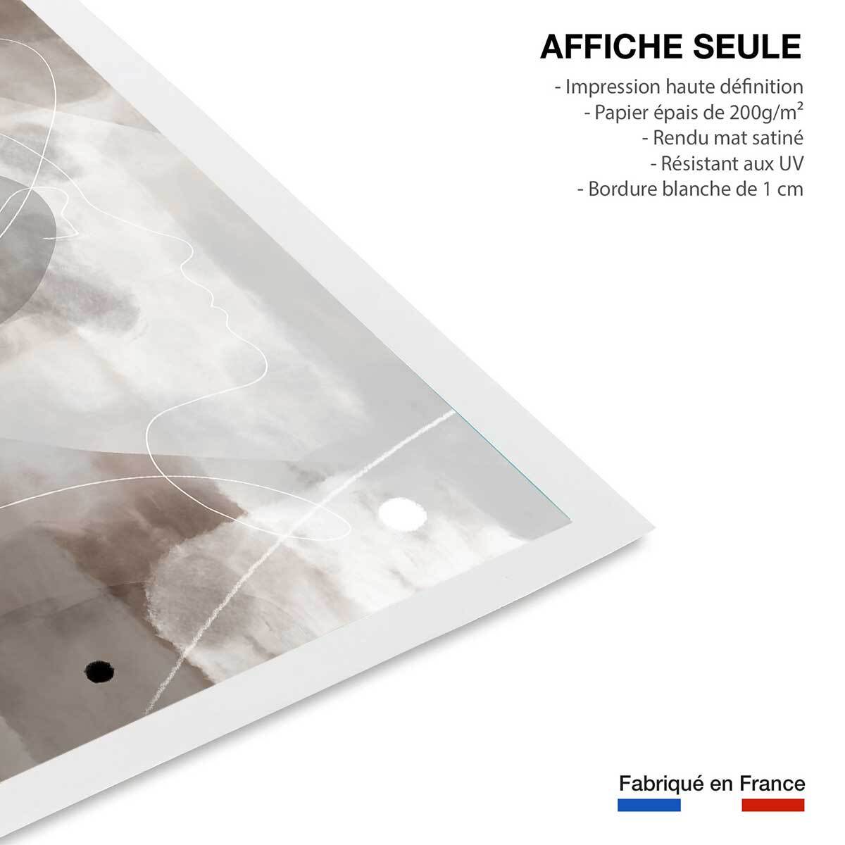 Affiche abstrait et soft line n°2 Affiche seule