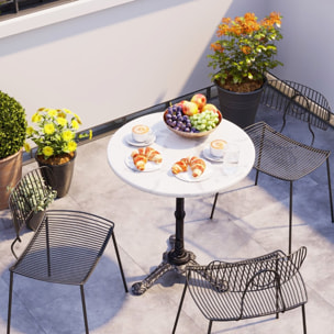 Table de bar Bistrot 60cm marbre blanc Kare Design