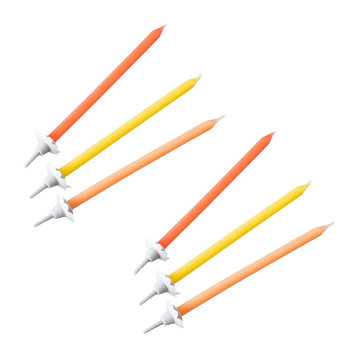 Ensemble de 24 bougies d'anniversaire et 24 bobèches Fackelmann Rio Party