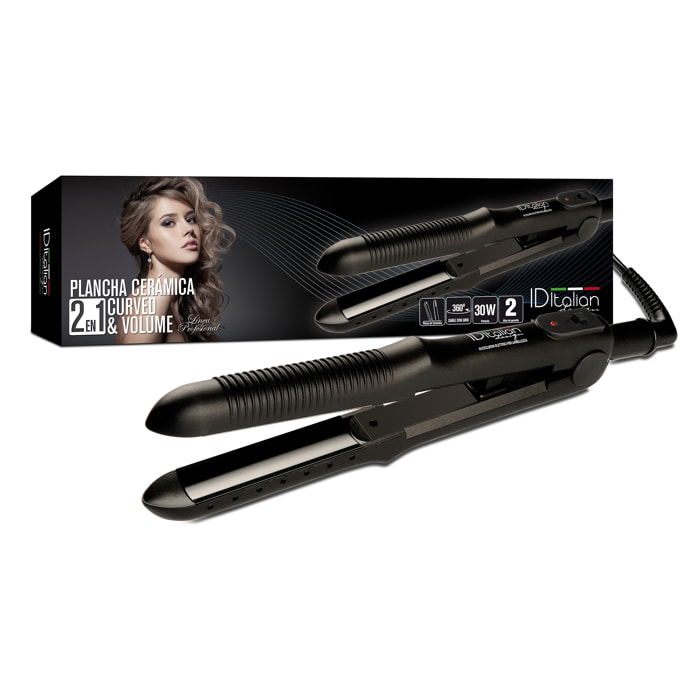 Plancha Volume Curved Ceramic + Protector Termico De Regalo
