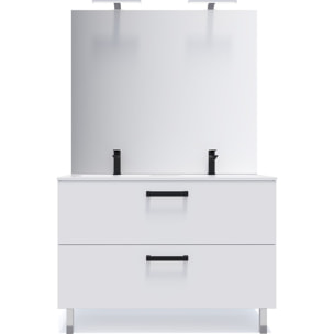 Meuble salle de bain double vasque 2 tiroirs - CHELSEA
