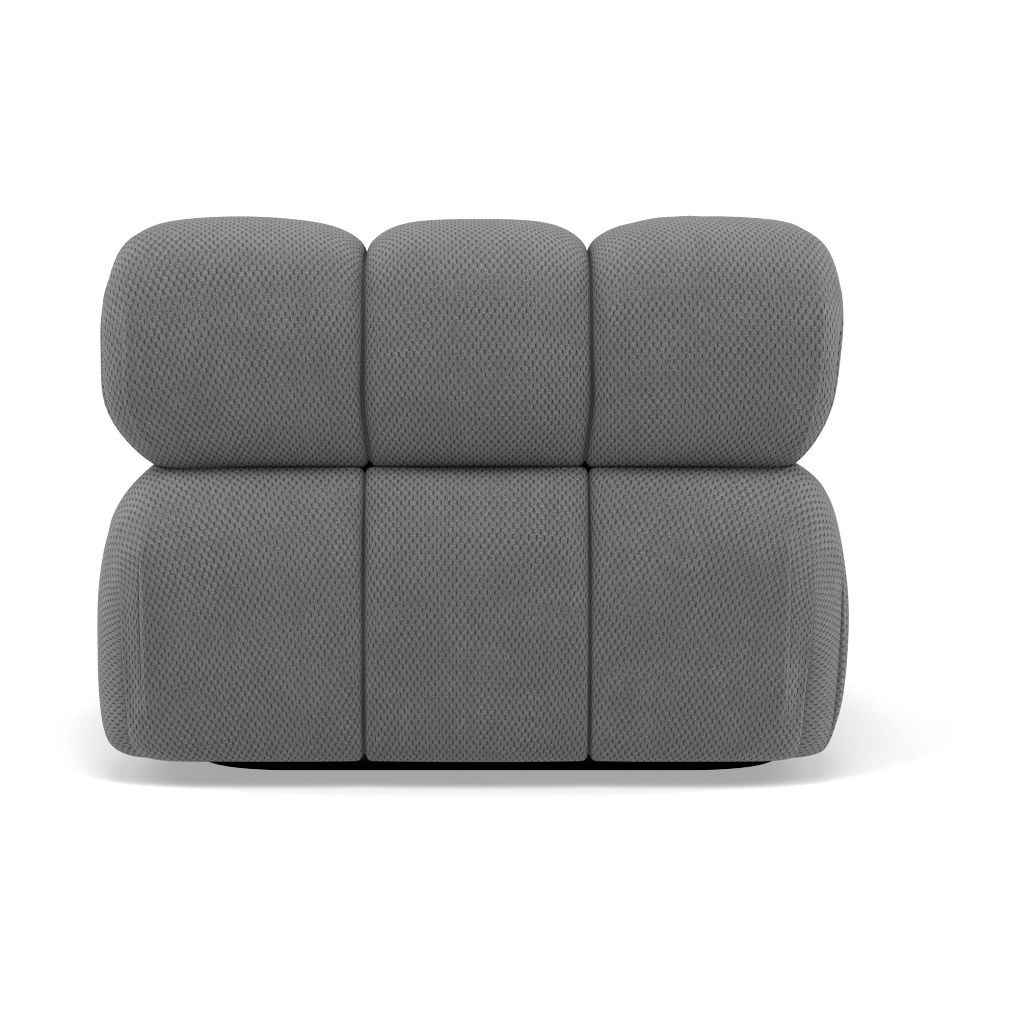 Ruby - module d'assise d'angle gauche en velours texturé - Gris