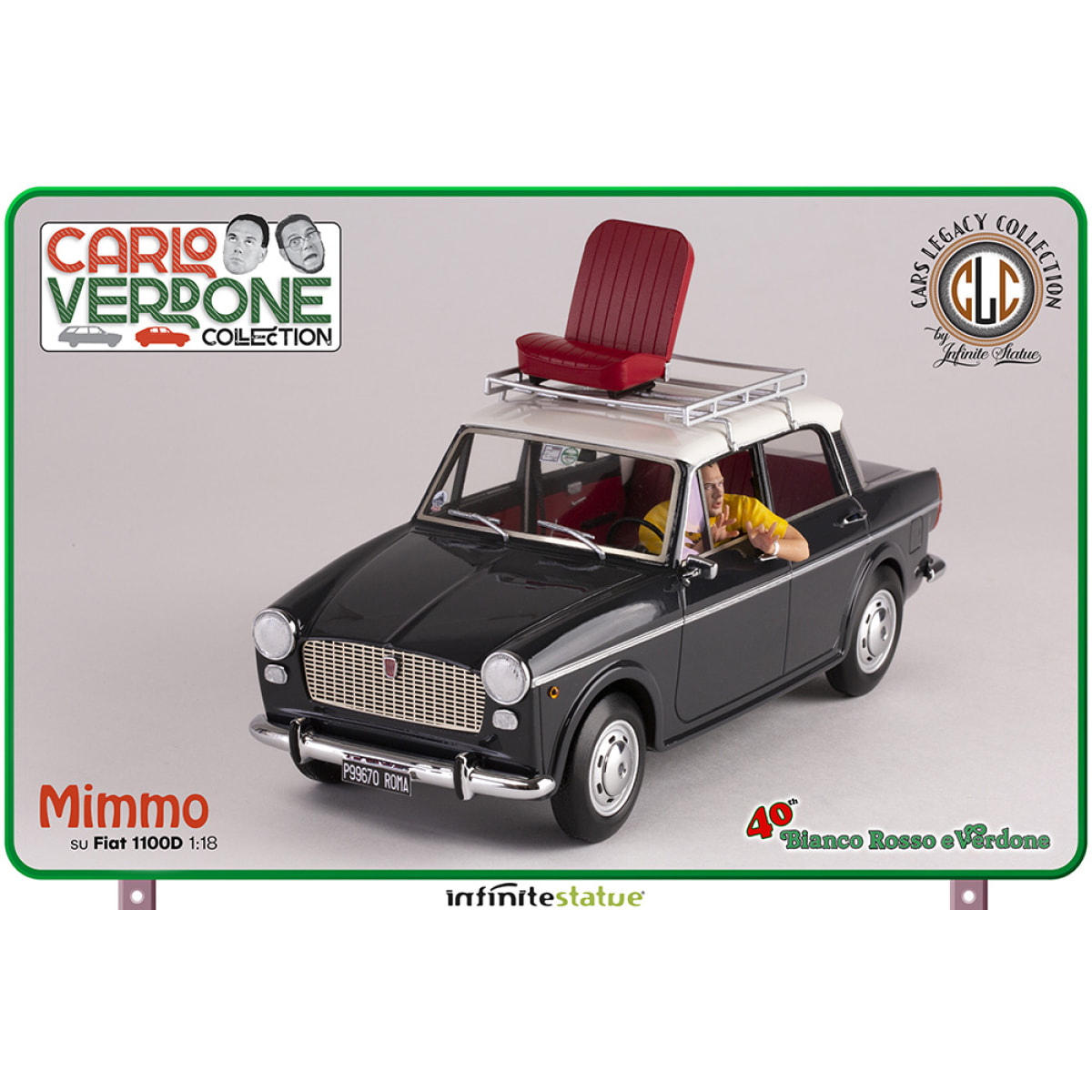 Mimmo Su Fiat 1100 1/18 Resin Car Statua Infinite Statue