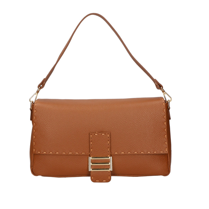 Borsa a spalla da donna - Modello Walda - Vera pelle - 34.0 x 17.5 x 10.0 cm