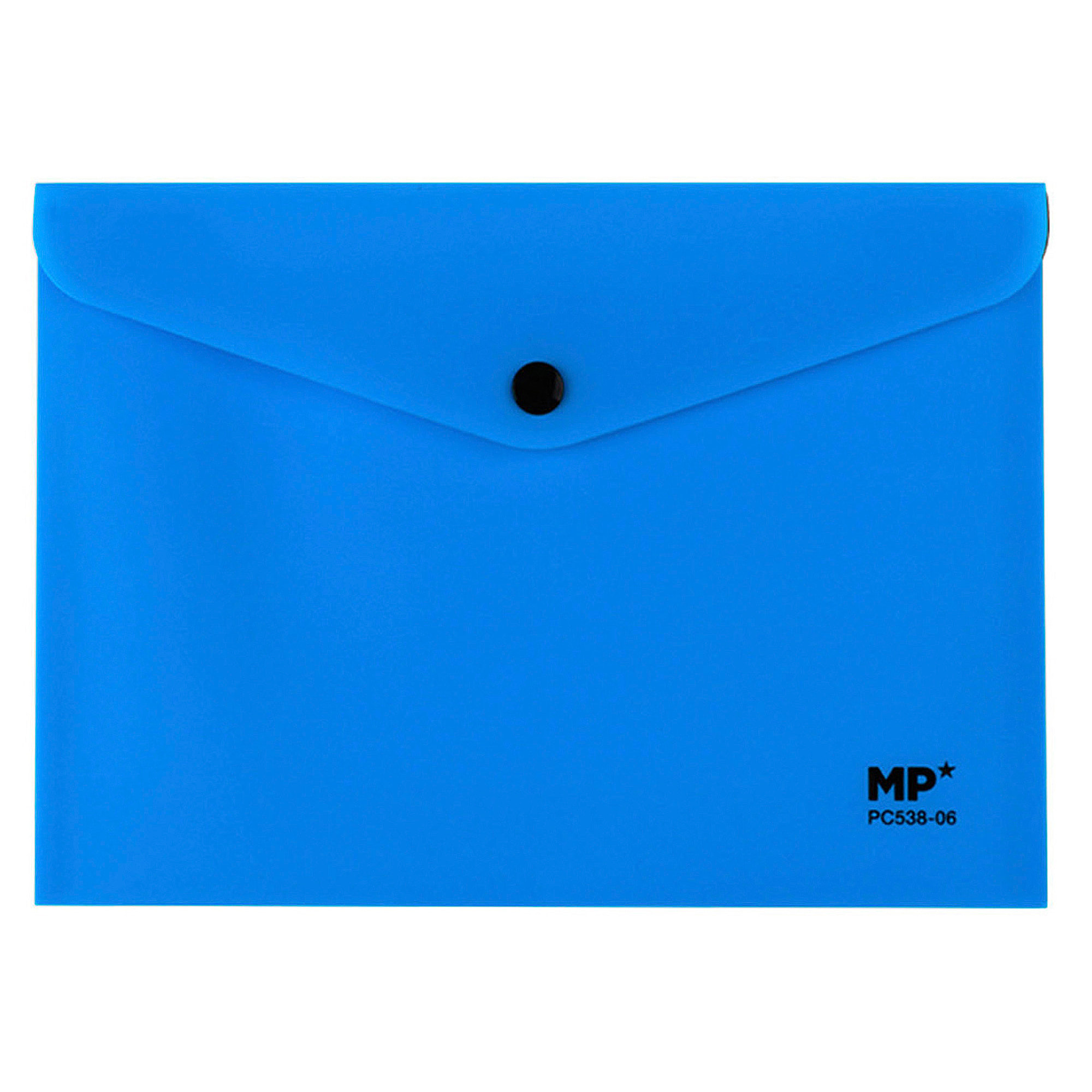 PACK 12 UNIDADES CARPETA SOBRE CIERRE BOTÓN A5 AZUL