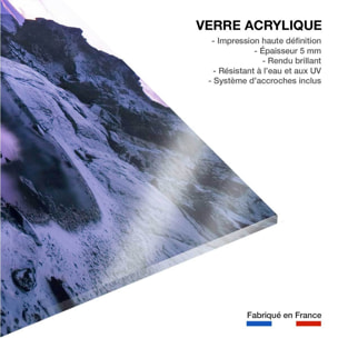 Tableau paysage d'hiver crepuscule sur glace  Tableau plexiglas