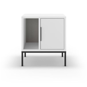 Mesita de noche Brik Blanco Negro