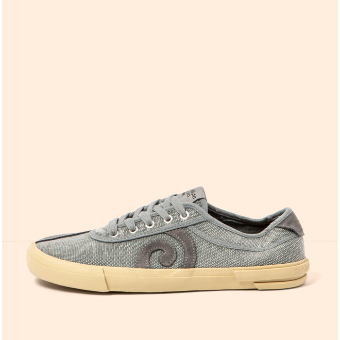 Zapatos N5953 WASHED COTTON GREY/TEKO color Grey