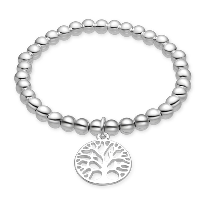 Pulsera acabada en rodio