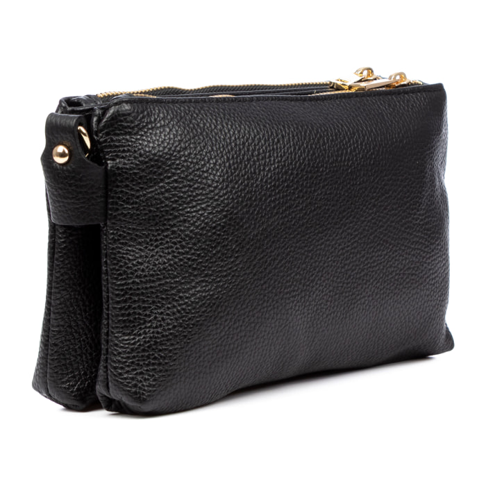 Barbania borsa a tracolla donna. Pelle autentica Dollaro.