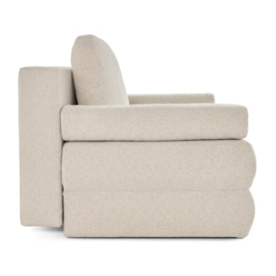 Nora - canapé 3 places convertible avec coffre en tissu texturé - Beige