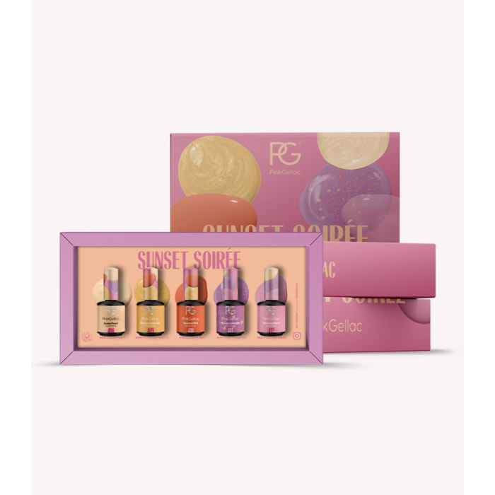 Set vernis semi-permanent - Sunset Soiree - 5x 15 ml