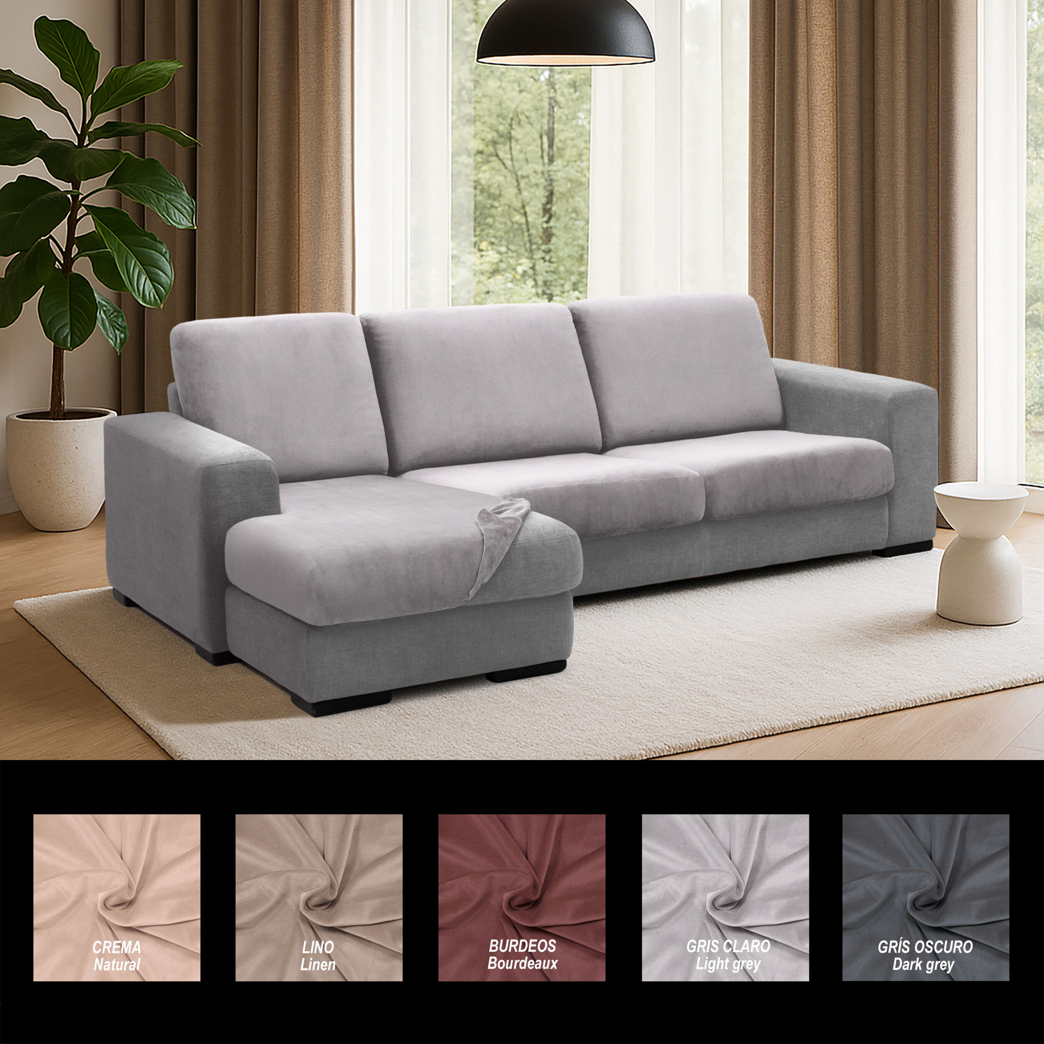 Funda TERCIOPELO ANTIMANCHAS para ASIENTO y RESPALDO modelo VERONICA