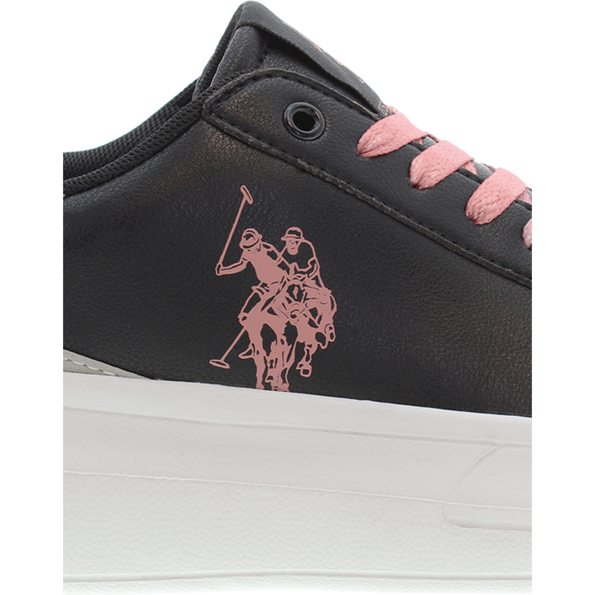 Sneakers U.S. Polo Assn. nero-rosa