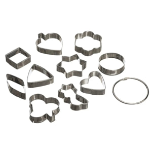 Lot de 10 emporte-pièces en acier