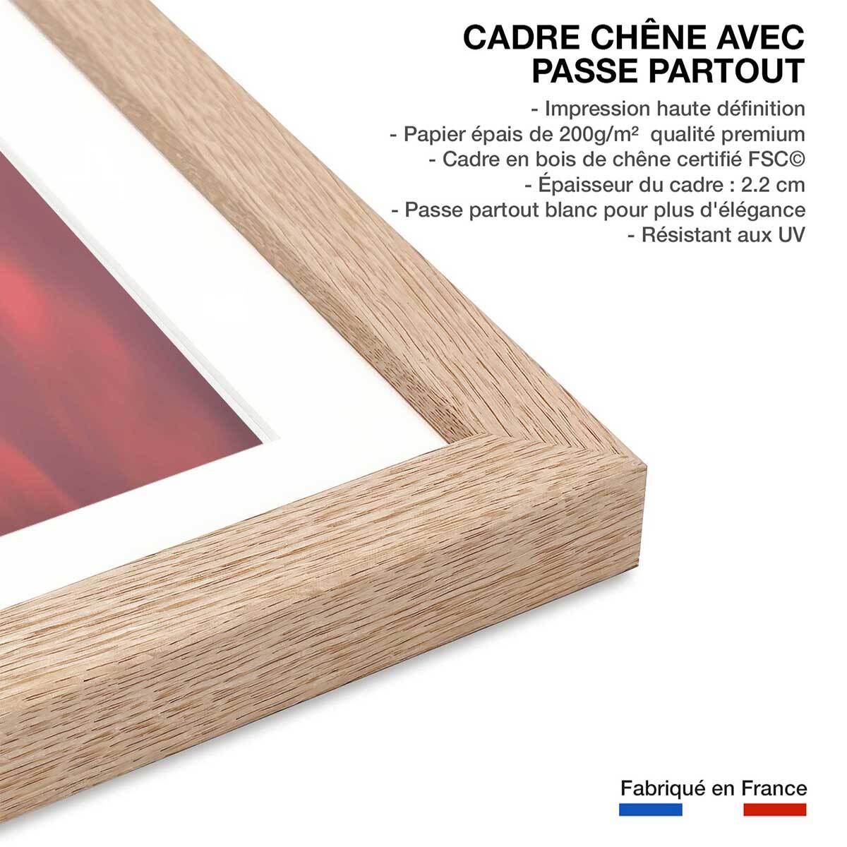 Affiche bateau coulé Affiche sous cadre bois