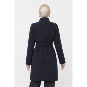 Kocca - Cappotto da donna in lana con collo alto e cintura Donna