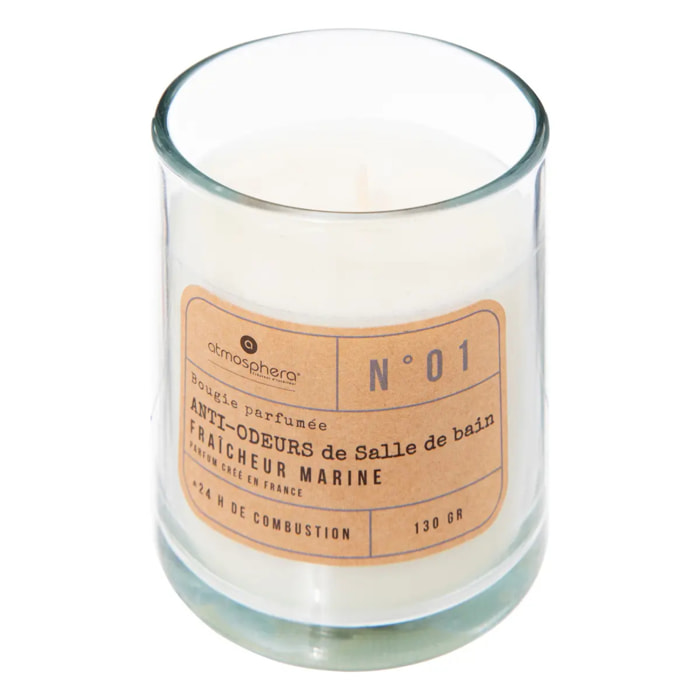 Bougie parfumée anti odeur fraîcheur marine 130g