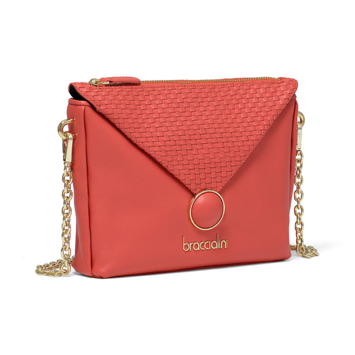 Borsa a spalla da donna In Vera pelle Made in Italy 24x17x6 cm