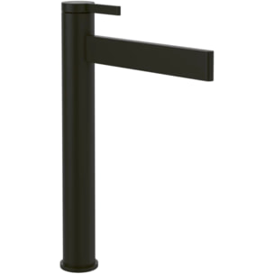 Mitigeur lavabo droit surélevé Dawn sans tirette Noir mat
