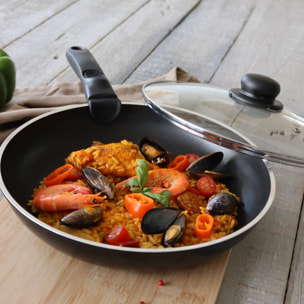 Poêle amovible en aluminium 28cm - tous feux IRIS ALU