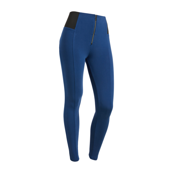 Pantaloni push up WR.UP® in jersey e vita alta con elastici