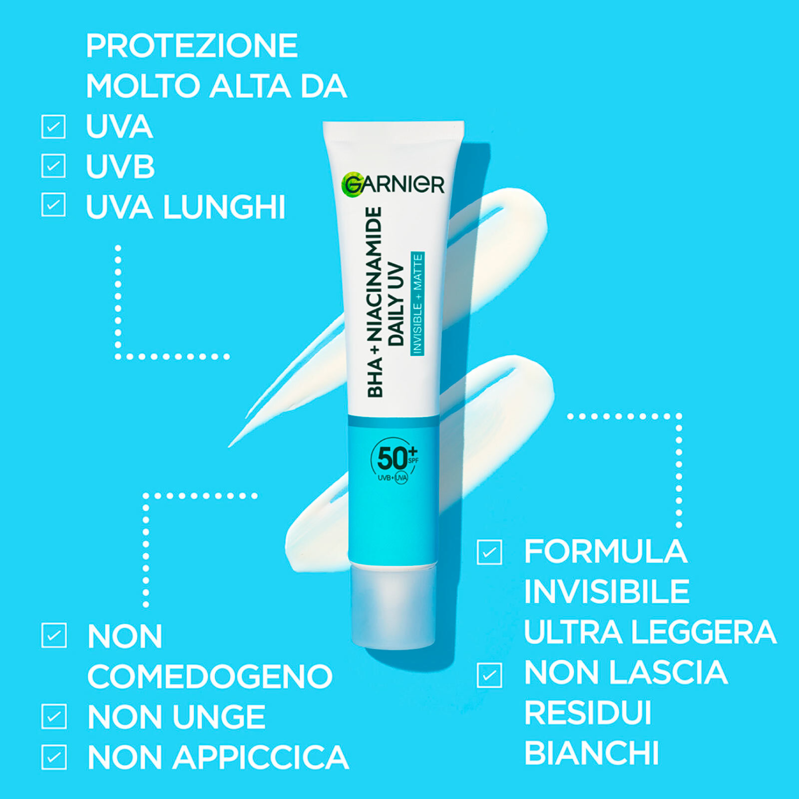 Fluido Anti-Imperfezioni Anti-UV PureActive SPF 50+ Opacizzante con BHA e Niacinamide - Flacone da 40ml