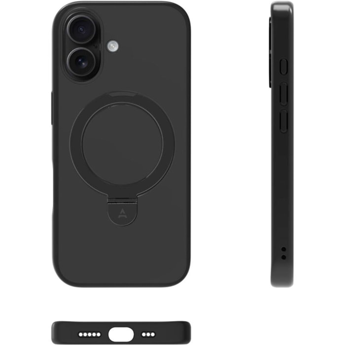 Coque ADEQWAT iPhone 17 Magnétique Stand Noir