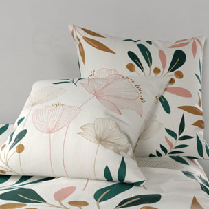 Parure housse de couette imprimé 100% coton - kano - beige
