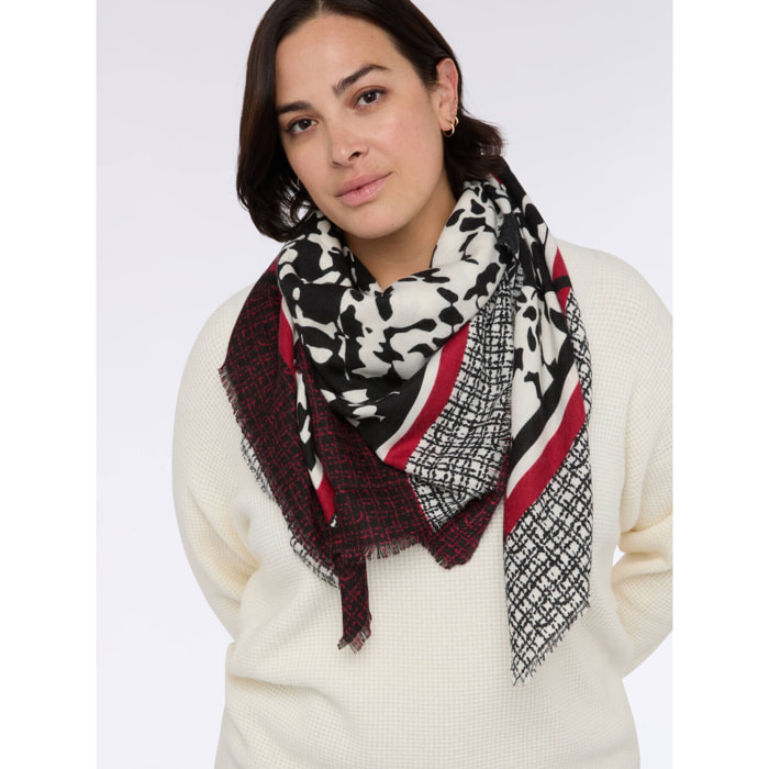 Fiorella Rubino - Sciarpa lunga con stampa - Nero