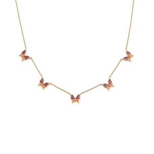 Collana Butterfly Rose Placcato Oro