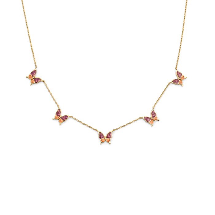 Collana Butterfly Rose Placcato Oro