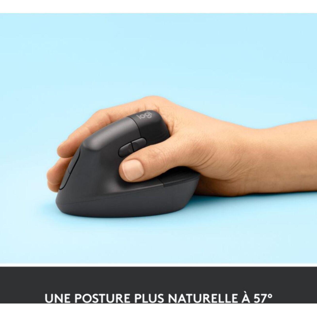 Souris sans fil LOGITECH Lift Ergonomique Silencieuse Graphite