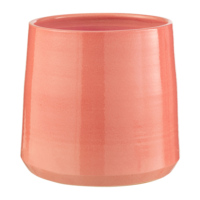 J-Line Cachepot Rond Ceramique Rose Large