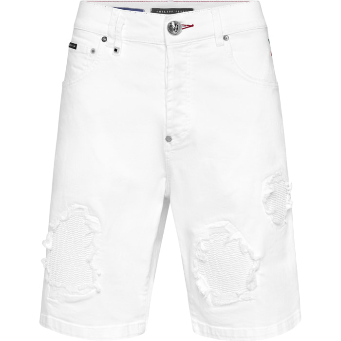 PHILIPP PLEIN DENIM SHORTS