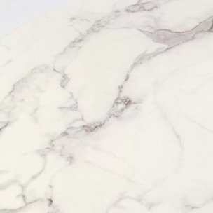 Table Schickeria effet marbre blanc Kare Design