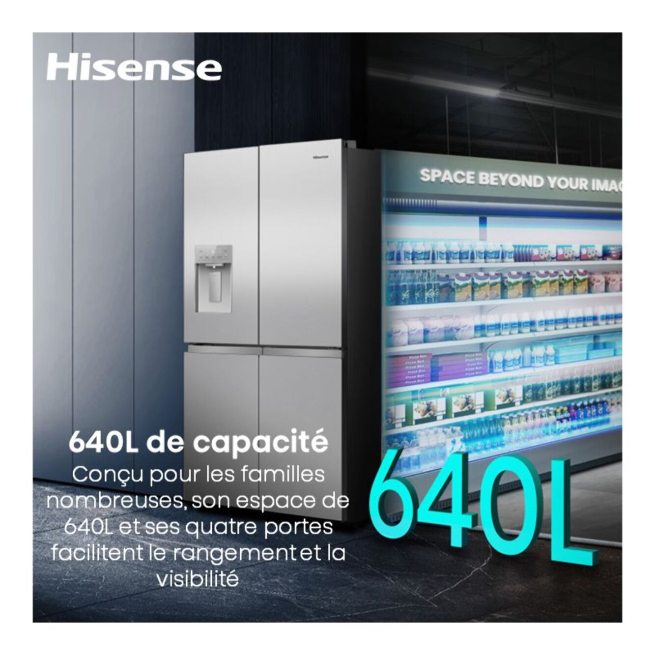 Réfrigérateur multi portes HISENSE RQ640P5SSD
