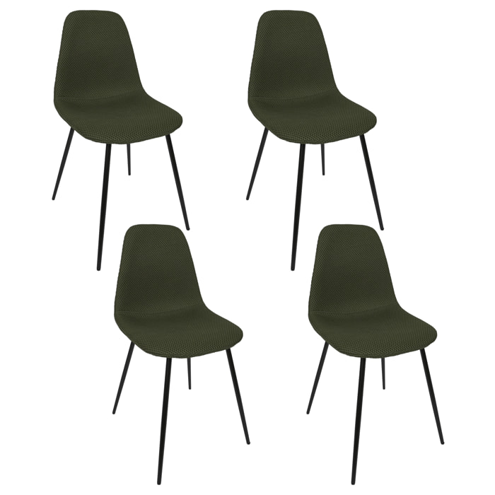 Chaise Atome Kaki - Lot De 4