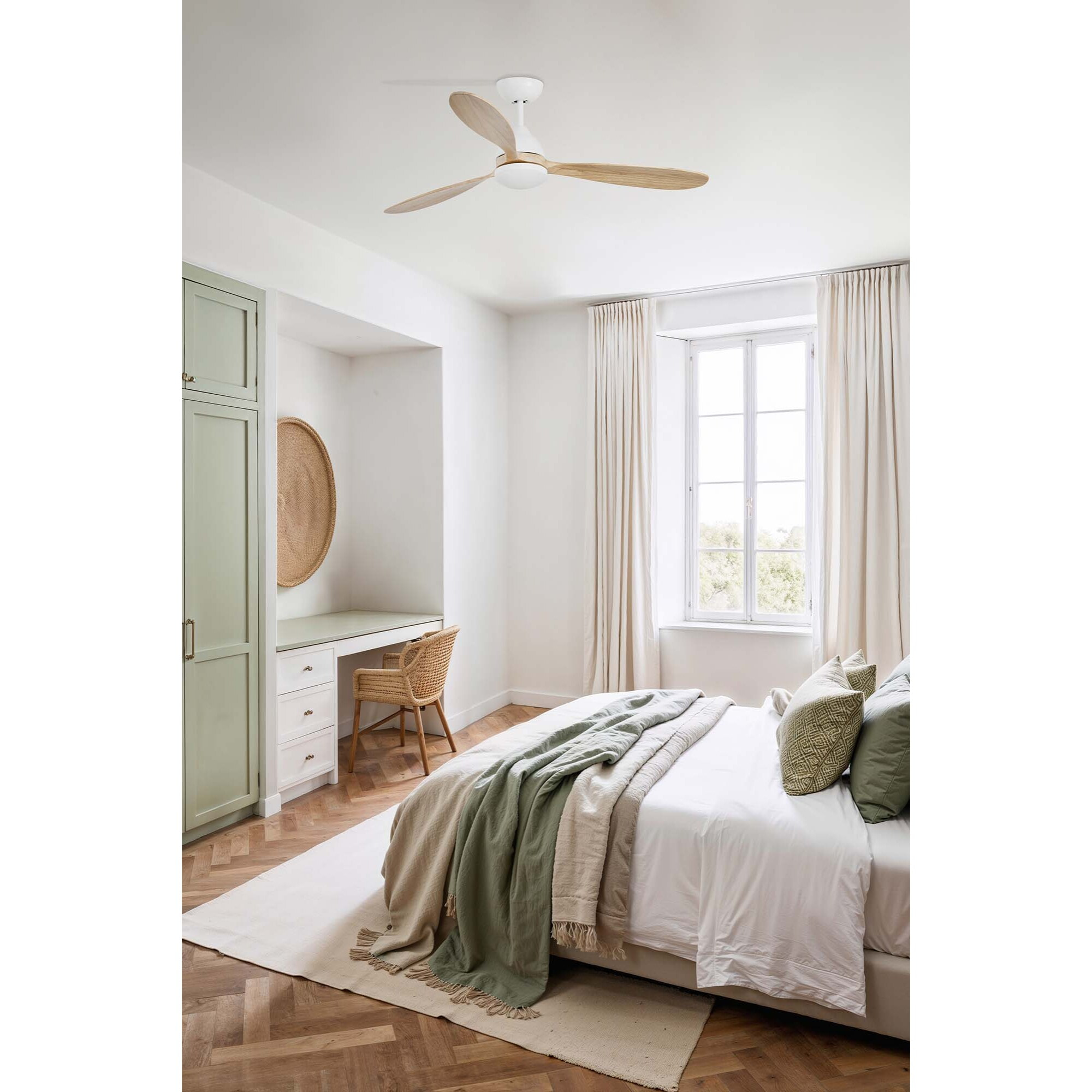 POROS L LED Ventilador de techo blanco
