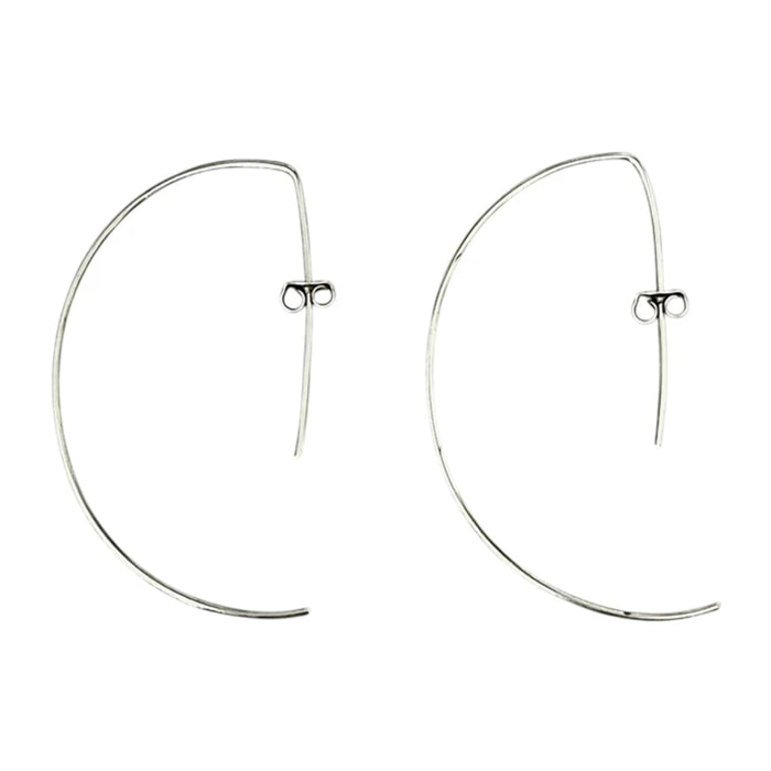 Pendiente tipo aro en plata 925 original diseño Plata Úncia