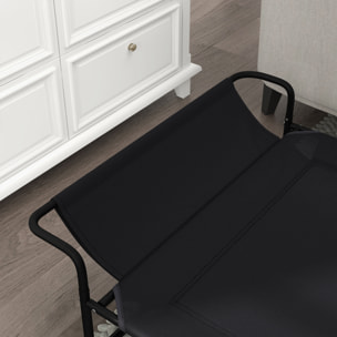 Cama Elevada para Perros, Refrescante y Transpirable, Cama para Perros Pequeños, 106x81x33 cm, Malla de Textilene, Reposacabezas Inclinado, Marco de Metal, para Interior, Exterior, Negro