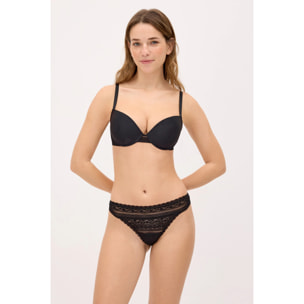 Set lingerie reggiseno e slip Nero