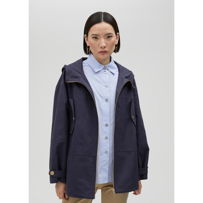 Parka corto con cappuccio