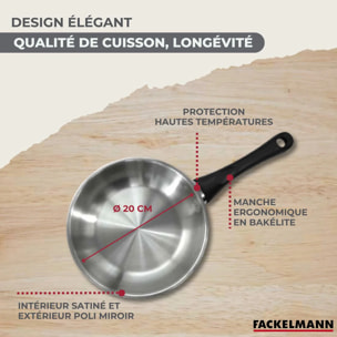 Poêle en inox 20 cm Fackelmann Geneva
