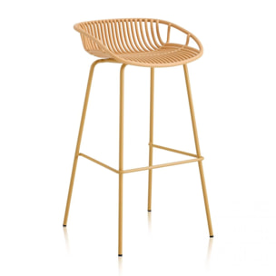 Pack 4 taburetes altos en tono arena 88x47 cm Ari Arena