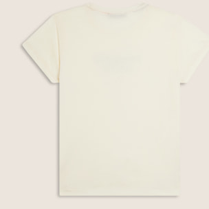T-shirt Regular con Stampa Metallizzata