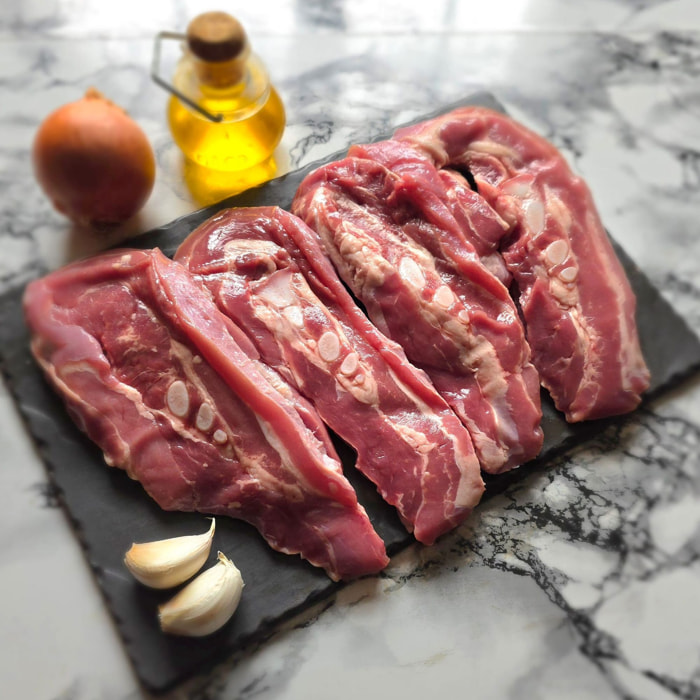 Tendron de veau Blonde d'Aquitaine 4 tranches de 170g - 680g - France - Axuria