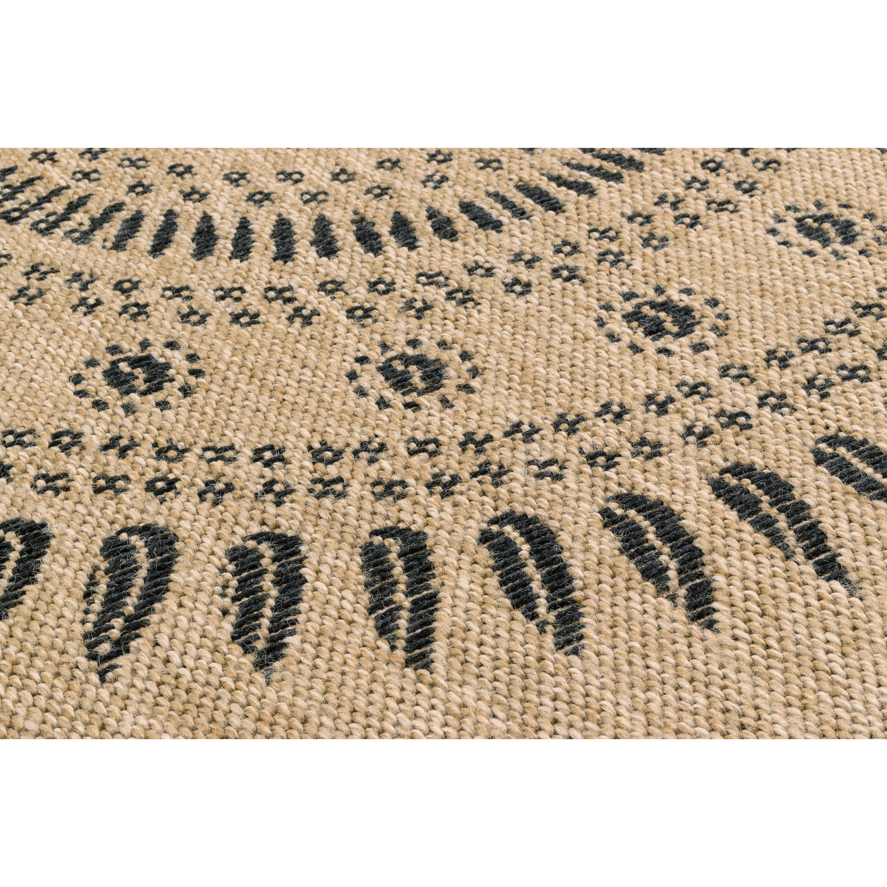 Nature - tapis effet jute noir