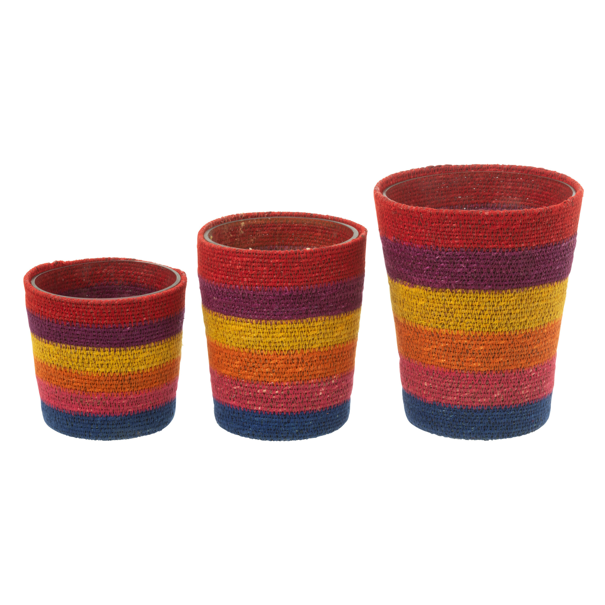 J-Line bougie parfumée Panier - Woody Aurora - beige/mix - large - 75H